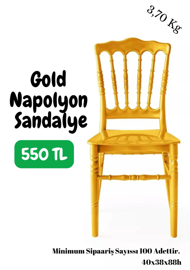 Altın renk Napolyon sandalye