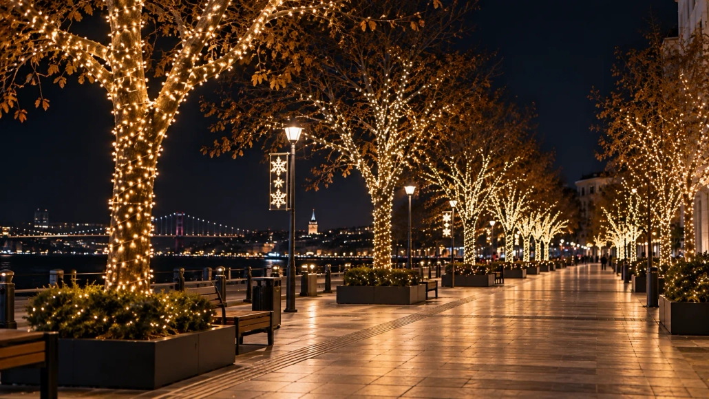 İstanbul LED yılbaşı süslemeleri